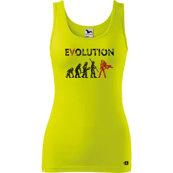 Dámské tričko Dámské tílko s potiskem - Evoluce hrdinka Velikost: XL, Barva: Limetková