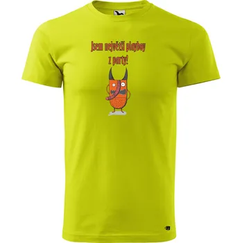 Pánské oblečení Pánské tričko s potiskem Playboy z party Velikost: L, Barva trička: Limetková
