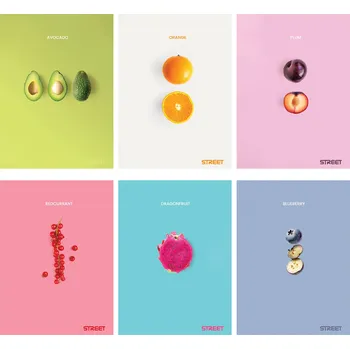 Sešit Eurocom Sešit A5 54 listů Fresh Fruit čtverečkovaný ,balení 10 ks 559725