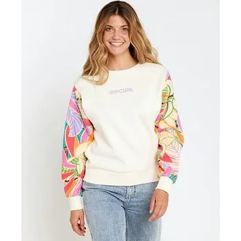 Dámská mikina Mikina Rip Curl CREW WAVY PRINT SLEEVES Lily velikost XS