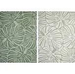Balta Kusový koberec sisalový oboustranný Brussels 205625/10510 Monstera Listy zelený krémový Rozměr: 240x340 cm