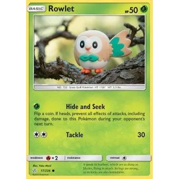 Karetní hra Pokémon CEC 017/236 Rowlet - Cosmic Eclipse Stav: Near Mint, Verze: NORMAL