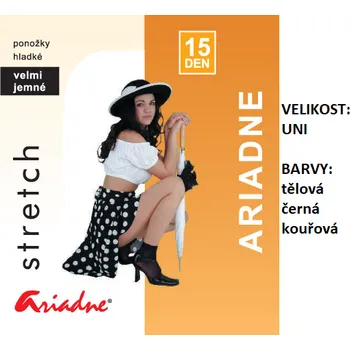 Dámské ponožky Dámské ponožky ARIADNE STRETCH | 1 pár Velikost: ČERNÁ