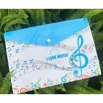 Uzavíratelná plastová složka formátu A4 ideální pro uschování volných papírů - modrá barva