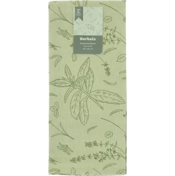 Utěrka UTĚRKA KUCHYŇSKÁ BAVLNĚNÁ HERBALS BYLINKY LISTY ZELENÁ