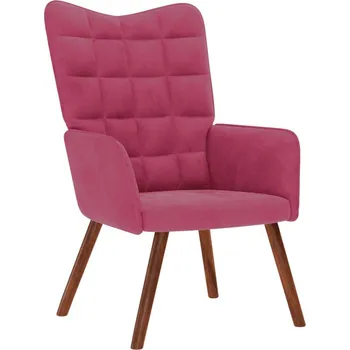 Křeslo Relaxační křeslo vínové samet Červená4016815