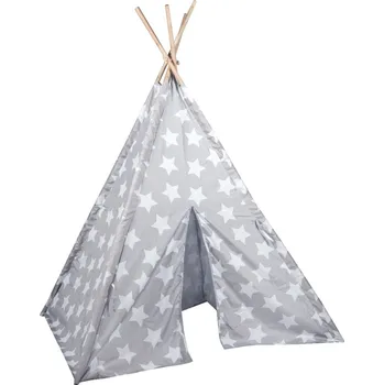 Dětský stan EDDY TOYS Dětský stan teepee 120x120x150cm šedá ED-215004seda