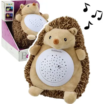 plyšák LEAN Toys Plyšový ježek Spící plyšová hračka Světlo Zvuk Hnědá