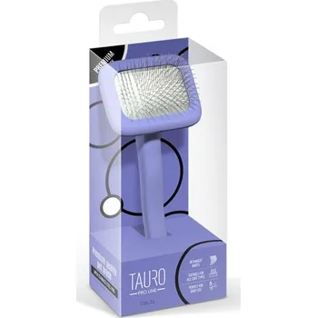 Kartáč pro zvířata TAURO PRO LINE Antistatický dřevěný drátkový kartáč TPL obdélníkový fialový Velikost: S