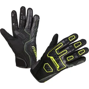 Moto oblečení MODEKA rukavice Dracon BLACK/YELLOW - 10/XL