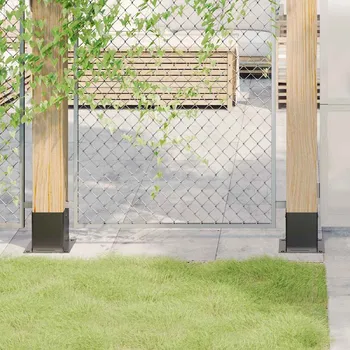 Plotový sloupek Podstavce pod sloupky čtvercové 4 ks Antracit 101x101 mm Antracitová42000030