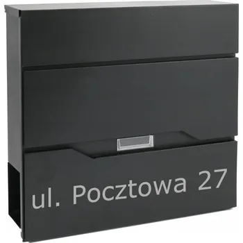 Poštovní schránka Poštovní schránka euroschránka, s vhozem, s přihrádkou na noviny HuW černá