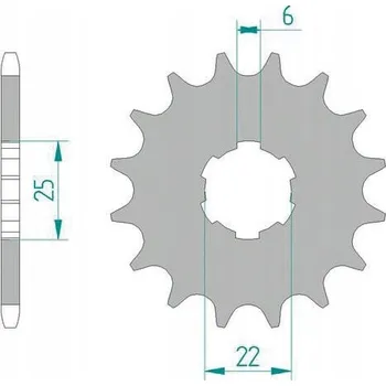 Nářadí na motocykly Přední pastorek Afam 16 zubů Honda MTX 50 Automat 84-87