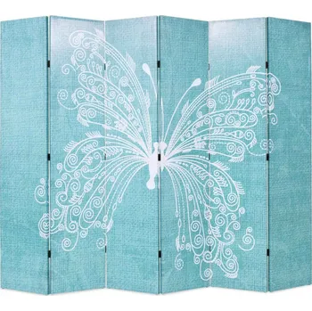 Paraván Paraván skládací VidaXL 228x170 cm modrý