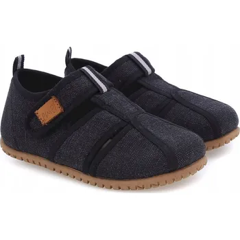 Dívčí obuv Dětské papuče Emel na suchý zip černé, velikost 20