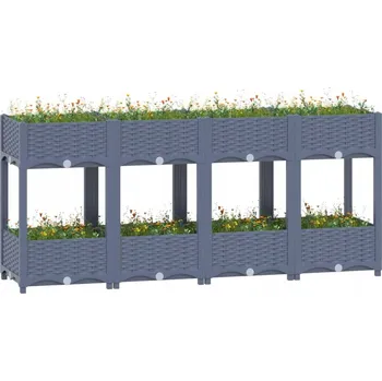 Obraz VidaXL šedý plast Květináč 160 cm x 40 x 71 cm