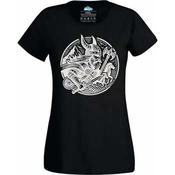 Dámské tričko Dámské tričko Viking Válečník severu (Velikost: XXL, Barva: Černá)