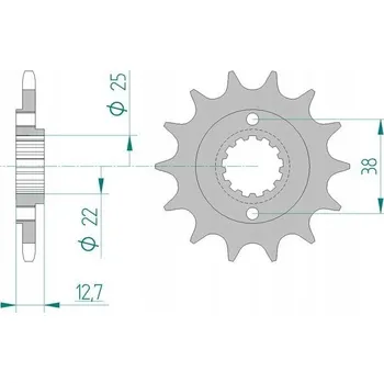 Nářadí na motocykly Přední řetězové kolo AFAM #520