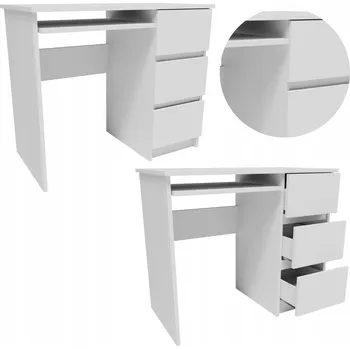 Obdélníkový psací stůl Matkam 90 x 50 x 77 cm bílý