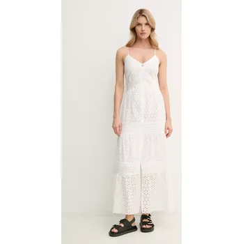 Dámské šaty Bavlněné šaty Patrizia Pepe bílá barva, maxi, 2A2937 A598 2A2937.A598 00X, vel. 38