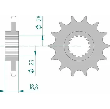 Nářadí na motocykly Řetězové kolo AFAM 61600-15