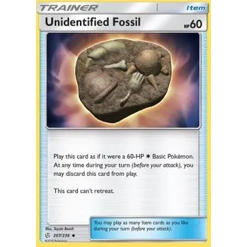 Sběratelská karetní hra Pokémon CEC 207/236 Unidentified Fossil - Cosmic Eclipse Stav: Near Mint, Verze: NORMAL