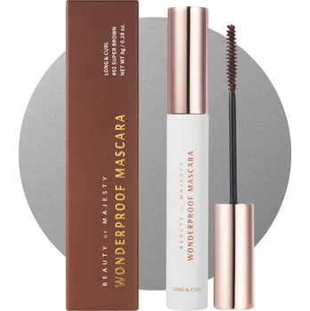 Řasenka B.O.M. - Wonderproof Mascara Long & Curl #02 Super Brown - Voděodolná prodlužující řasenka - 8 g