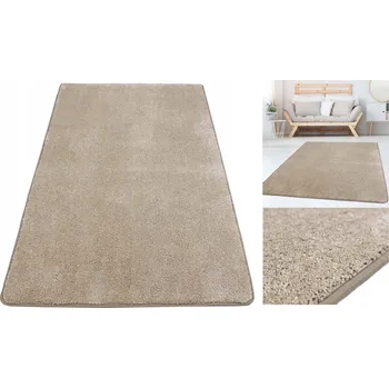 Koberec MODERNÍ KOBEREC DO OBÝVACÍHO POKOJE LOŽNICE MĚKKÝ HUSTÝ TLUSTÝ BÉŽOVÝ 100X150 cm Beverly