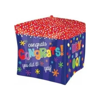 Balónek Fóliový balónek „Kostka Congratulation“ 3