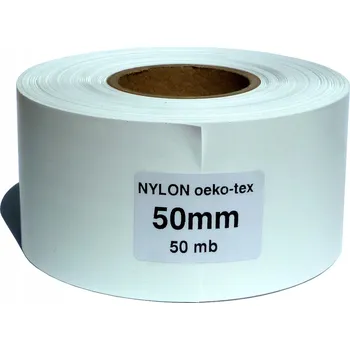Lepicí páska Nylonová popruhová páska 50 mm / 50 m, role nylonové tkaniny na štítky a cedulky