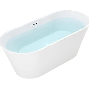 Vana BPS-koupelny Volně stojící akrylátová vana HYD-LIZ502B 160x75 bílá, odtokový komplet bílý