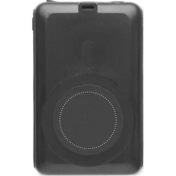 Powerbanka Solární powerbanka 5000 mAh 5 BOTTOM, 35x35mm Tamponový tisk, 1 barva