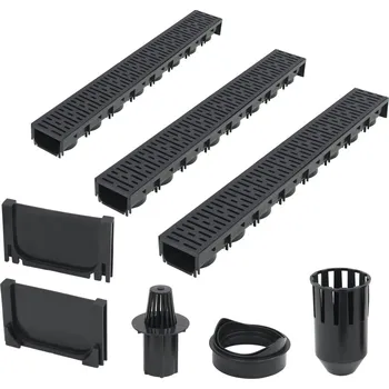 Sprchová vanička Odtokové kanály 3 ks plast 3 m142878