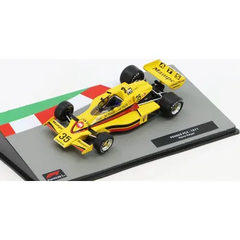 autíčko Centauria Penske F1 Pc4 #35 Season 1977 Hans Heyer 1:43 - časopis s modelem Penske F1 Pc4 - kovový model