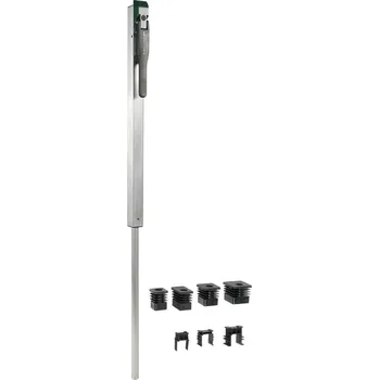 skrytá mechanická zástrč pro křídlové brány LOCINOX® SUBY , stříbrná ZILV - zabudovaný rýgl s tlačnou pružinou, pro profily od 40 mm do 60 mm, různé barvy