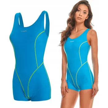 Dámské plavky ZAGANO Dámské plavky jednodílné s nohavičkou POLSKÝ 34 modrá