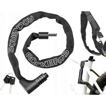 Zámek na kolo Zámek na kolo lankový Rockbros, cyklistický zámek s číselným kódem, 96 cm