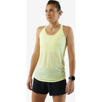 Pánské oblečení KIPRUN Dámské běžecké tílko Run 500 Comfort XL ŽLUTÁ