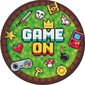 Talíř Talířky Pixely Minecraft Game On 18 cm, 6 ks