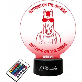 Lampička LAMPičKA na SKLE Soška Bojack Horseman 3D LED RGB + DÁLKOVÝ OVLADAČ 16 BAREV