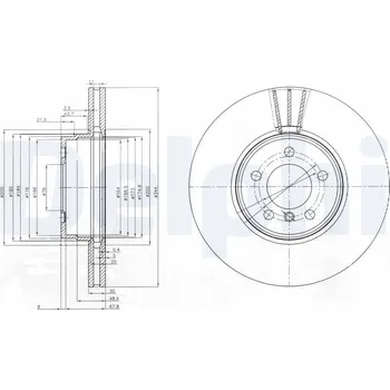 Zavěšení kol KOTOUČE KOTOUČE DELPHI BG9008C