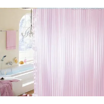 Prostěradlo Sprchový Závěs , proti plísním, odstíny růžové, textilní