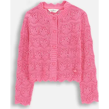 Dámský svetr Rozepínací Svetr pro Holčičku Růžový Kardigan 098 Coccodrillo WC5