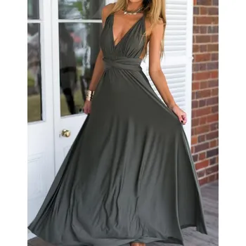 Dámské šaty Dlouhé zavinovací šaty "Multi Wrap" Barva: Šedá, Míry: M