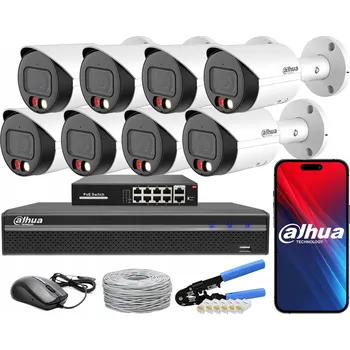 Bezpečnostní kamera EXTERNÍ MONITOROVÁNÍ DAHUA WIZSENSE 8 KAMER 4Mpx IPC-HFW2449S-S-IL 8x POE