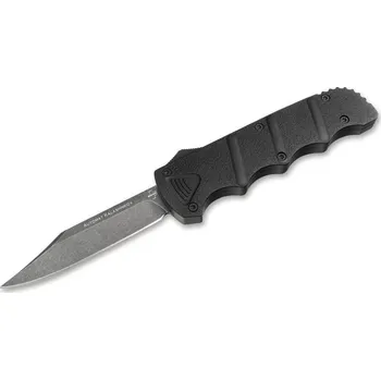 kapesní nůž Böker Plus 06EX350 Kalashnikov OTF Bowie automatický nůž 9 cm, Stonewash, černá, hliník