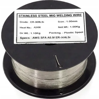 Příslušenství ke svářečce SVAŘOVACÍ DRÁT MIG MAG NEREZ 308LSi 1,0mm 1KG INOX 1,0 D100