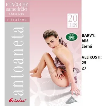 Dámské punčochy ARIADNE ARIADNE-ANTOANETA samonosné punčochy hladké Velikost: 27(176-182) ČERNÁ