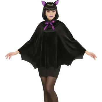 Karnevalový doplněk Pončo netopýr s ušima