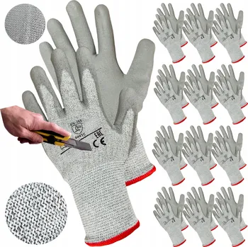 Pracovní rukavice Pracovní rukavice RUKAVICE PROTI PROŘEZU ODOLNÉ RUKAVICE BOZP MANUÁLNÍ 4443C 12 párů